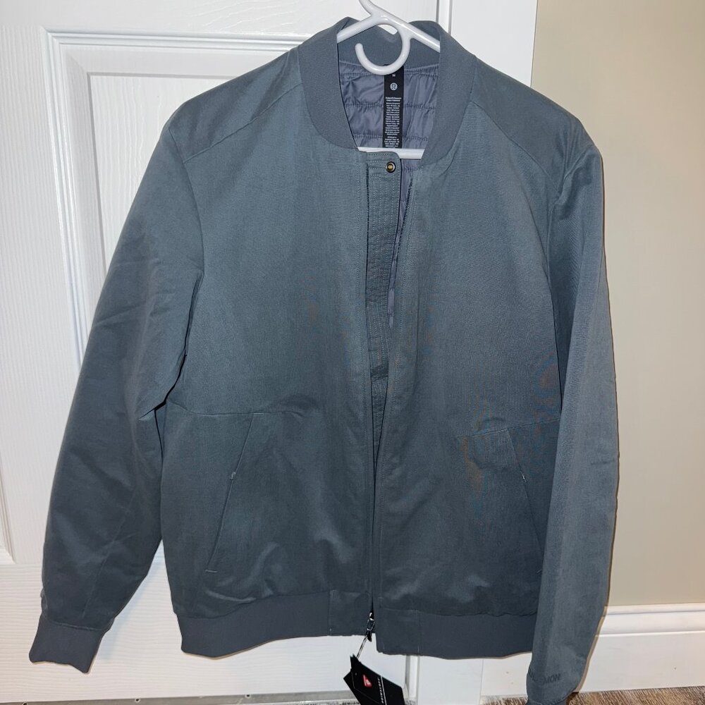 Lululemon Switch Over Bomber Jacket, M, Oil Grey